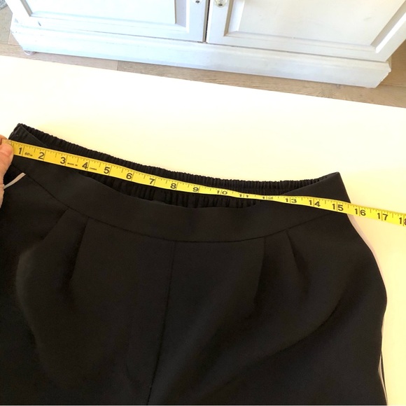 Ann Taylor Factory Petite Women’s 12P Black Pull On Track Pants w/ White Stripe - Picture 8 of 13